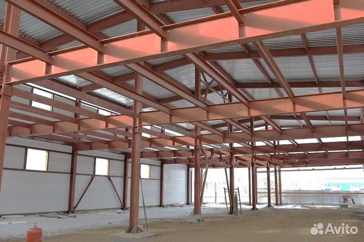 Металлический каркас для склада