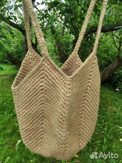 Сумка-шопер из джута