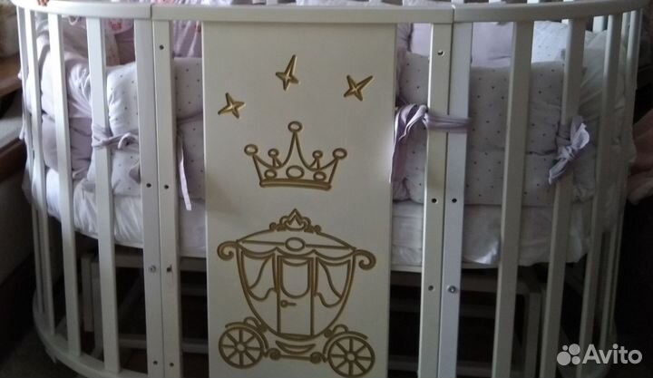 Детская кроватка трансформер с маятником