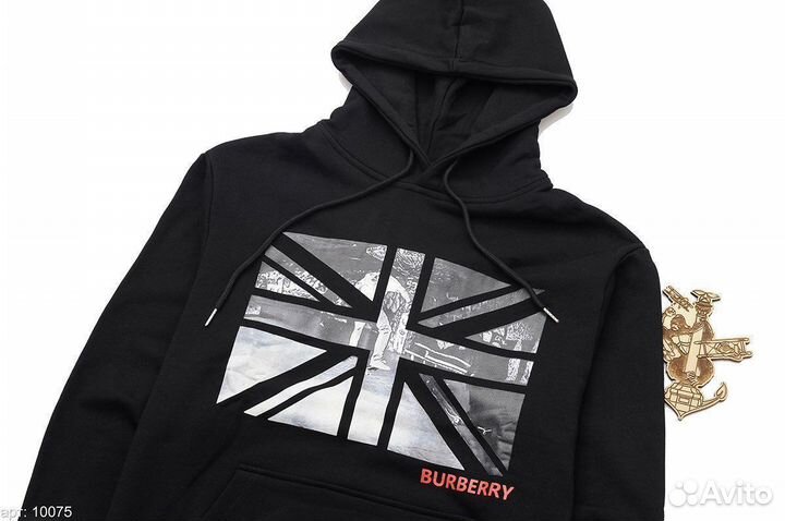 Худи Burberry eng flag Чёрный