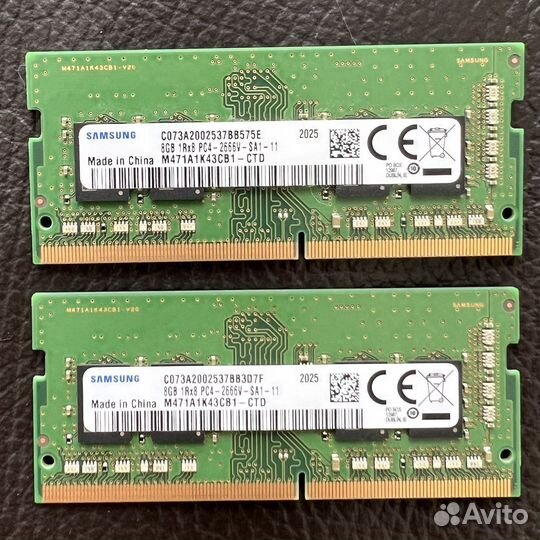 Оперативная память Samsung для ноутбука 2x8gb 2666