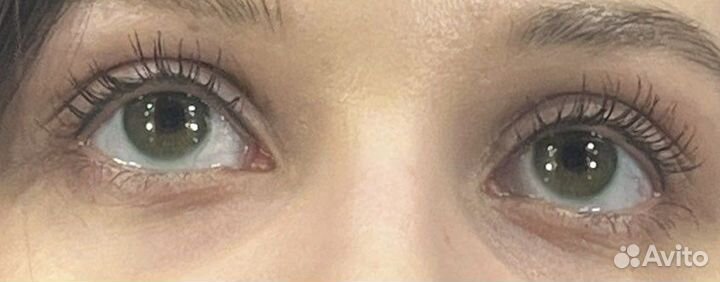 Линзы зелёные без диоптрий на 6-12 месяцев