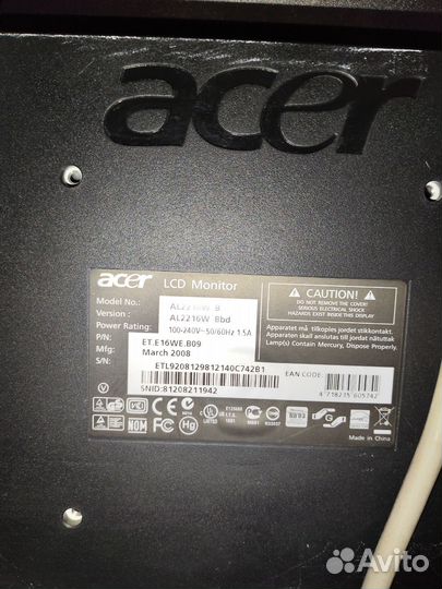 Монитор Acer AL2216W