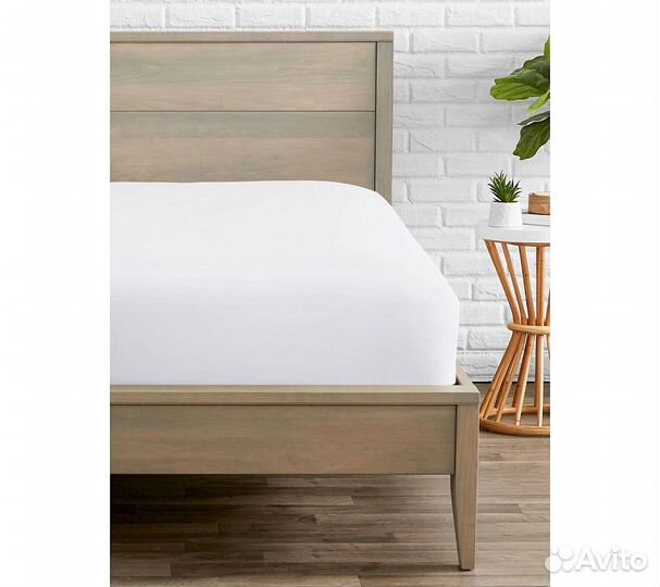 Простынь GoodNight Трикотаж 180х200х20 Белый на ре