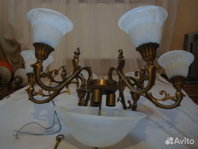 Люстра потолочная бронза бу(под восстанов,зап)