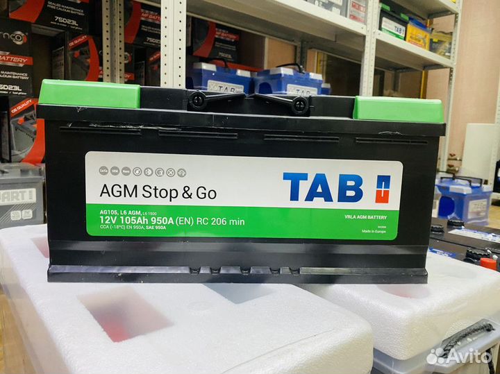 Аккумулятор 105 Tab AGM Start & Stop на бмв