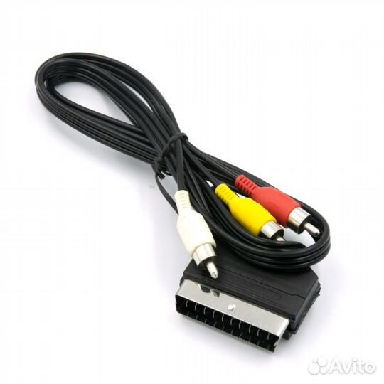 Кабель 3 RCA на scart 1 м