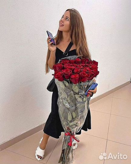 Высокие Розы Гиганты Доставка Круглосуточно