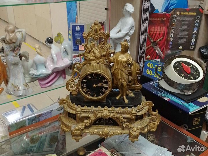 Каминные часы 19 век Франция