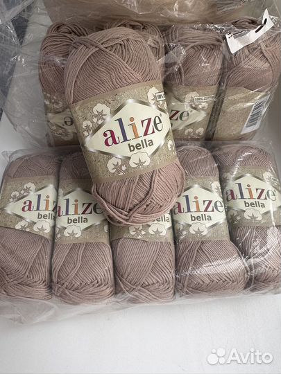 Пряжа Alize Bella цв.Норка 629 - хлопок