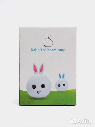 Сенсорный силиконовый светильник Зайчик с пультом