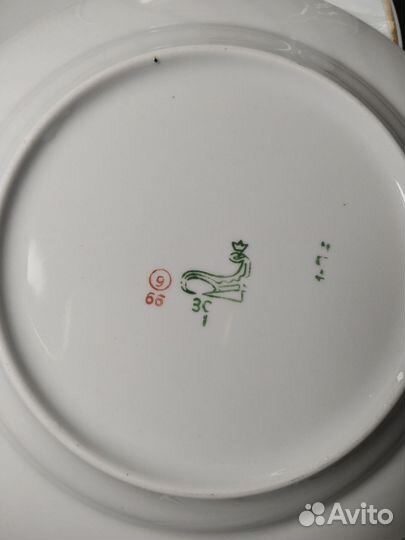 Набор из 9 тарелок фарфор СССР Богдановичи