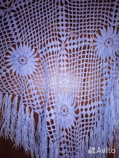 Платок шаль ручной вязки