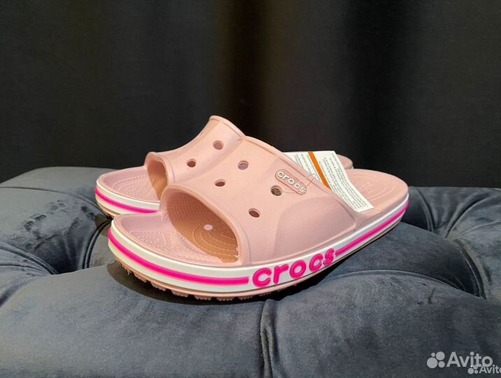 Crocs slide Кроксы шлёпанцы сабо розовые