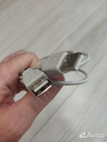 Кабель USB A - USB A (папа-мама) 1.9 метра