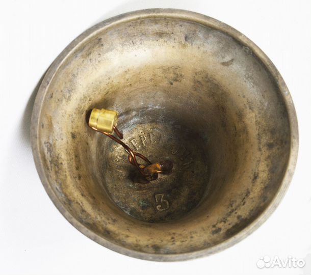 Колокольчик с серебром №3, бронза. высота 8 см, д