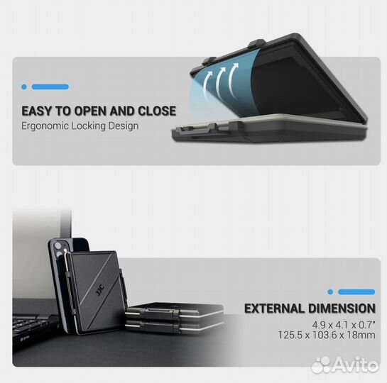 Коробка JJC для 2,5 SSD на 2 слота, ударопрочная