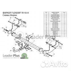 Фаркоп для Renault Sandero Stepway 2008-2014г