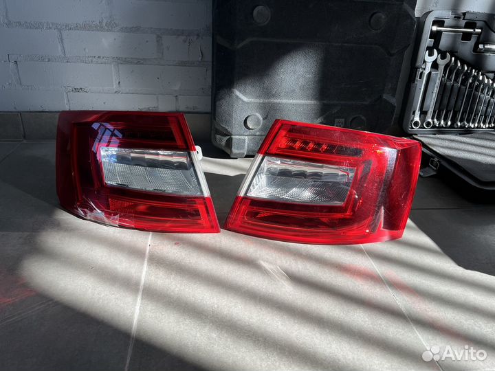 Задние фонари на skoda octavia a7 2 полоски