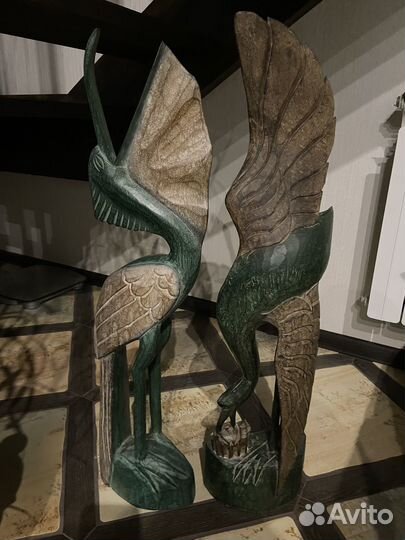 Птицы - натуральное дерево гивеи Малайзия Декор