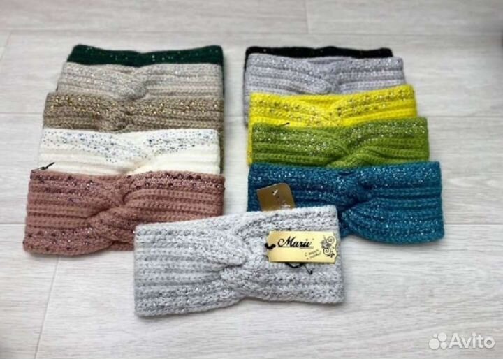 Новая вязаная повязка на голову
