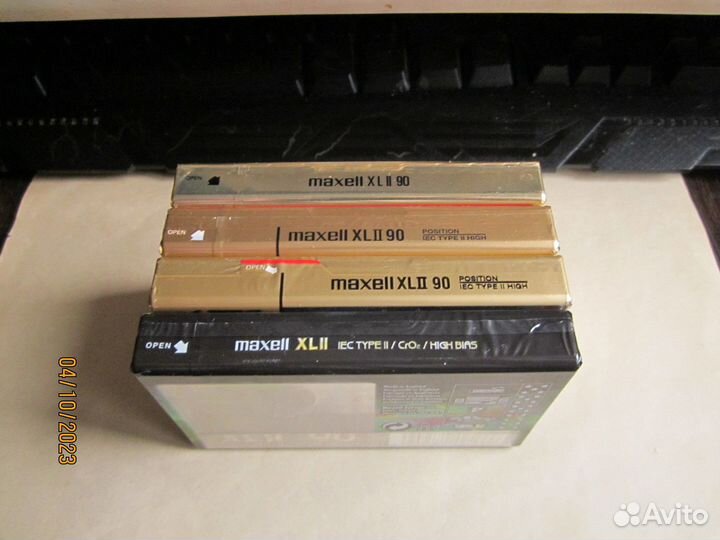 Аудиокассеты maxell xlii 90, chrome, 4 штуки
