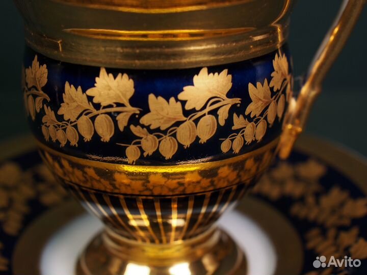 Антикварная фарфоровая кофейная пара. Европа