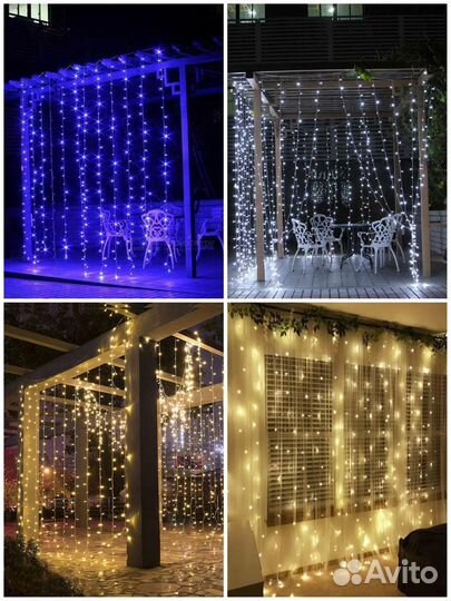 Гирлянда штора 3х2 метра