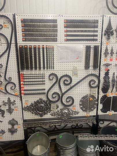 Кованые элементы,пики,навершения.цветочки,корзинки