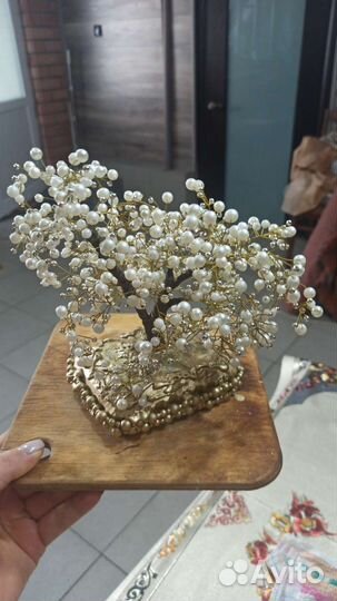 Искусственная сакура из бисера