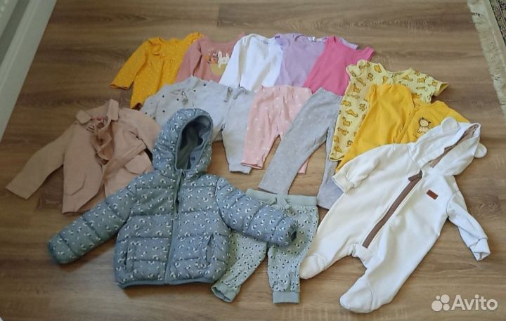 Вещи пакетом для девочки 62-68, 74-80