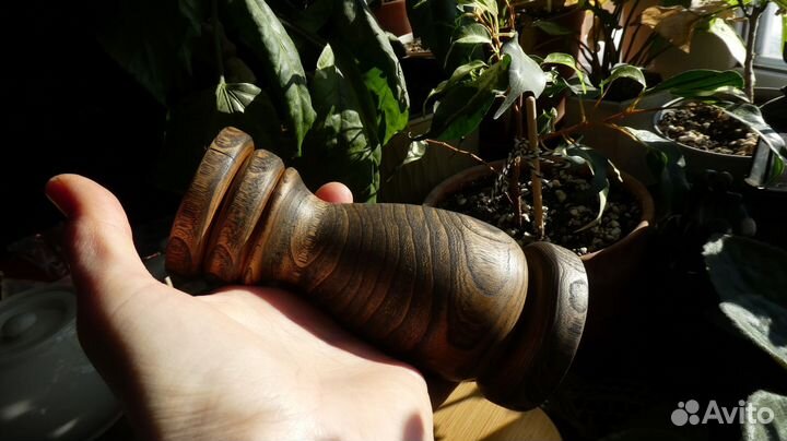 Подсвечник деревянный из дуба ручной работы