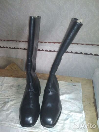 Хромовые,немецкие,сапоги.42 р. Зимние,с мехом