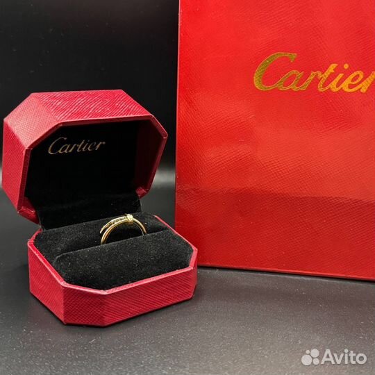 Cartier кольцо гвоздь золото(премиум)