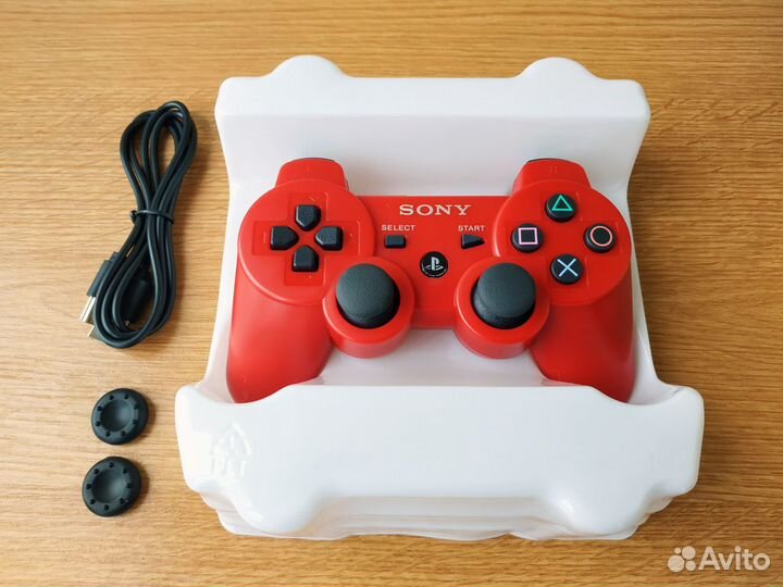 Джойстик для PS3 + насадки + кабель