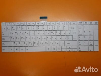 Клавиатура для ноутбука Toshiba C850 Белая
