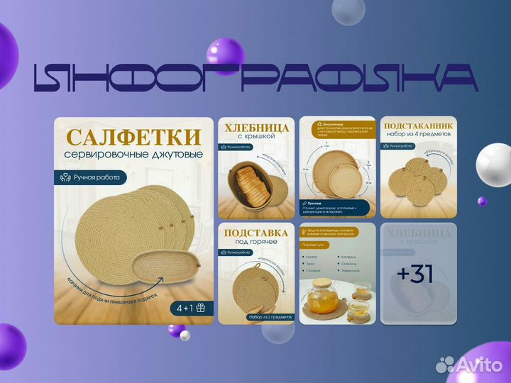 Инфографика карточки для маркетплейсов