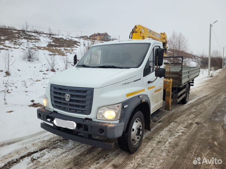 Бортовой грузовик ГАЗ ГАЗон Next C41R33 с КМУ Soosan, 2016