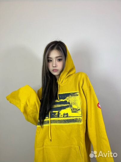 Худи cavempt желтое яркое шикарное унисекс