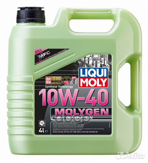 Нс-синт. мот.масло Molygen New Generation 10W-40