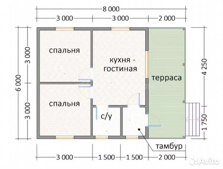 Каркасный дом 6х8 утеплённый / лот ejejv 28703