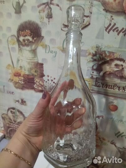 Графин/штоф стеклянный с пробкой