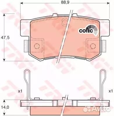 Колодки тормозные дисковые зад