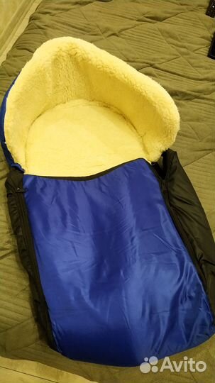 Матрас вкладыш в санки меховой