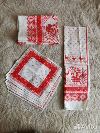 Скатерти, салфетки лен СССР