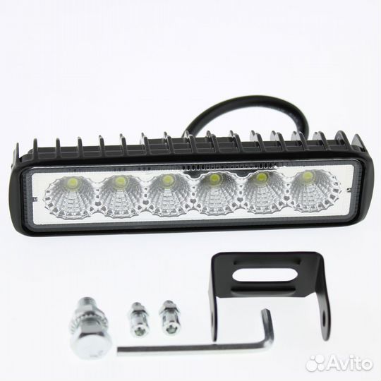 Фара светодиодная Off-Road 6LED, 18W KS-W106F-DR