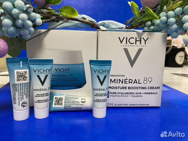 Vichy mineral 89 легкий увлажняющий крем 3 мл