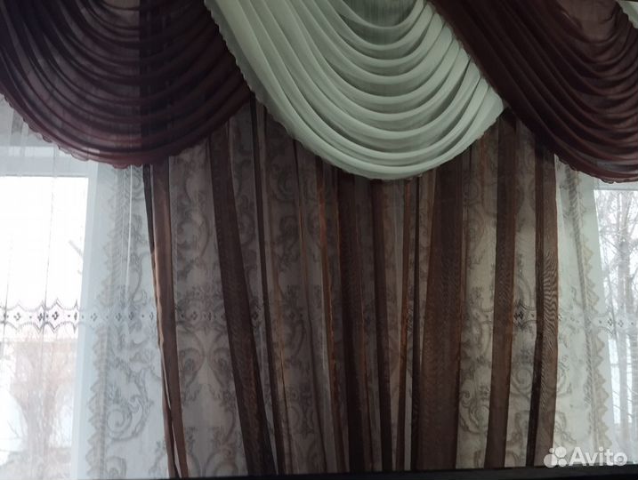 Тюль с ламбрикеном бу