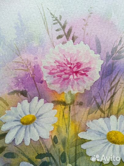 Картина акварель цветы