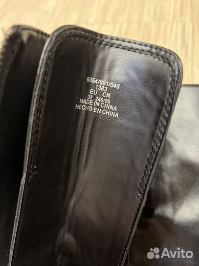 Сапоги zara 35 36 37 кожа ботинки берцы